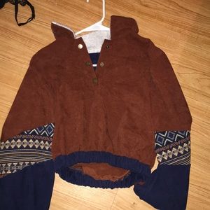 Crop top jacket size small soft inside corduroy outside